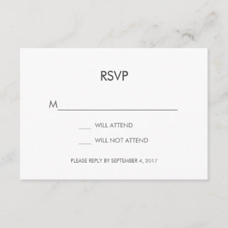 Tangram Heart Wedding RSVP Card Karte