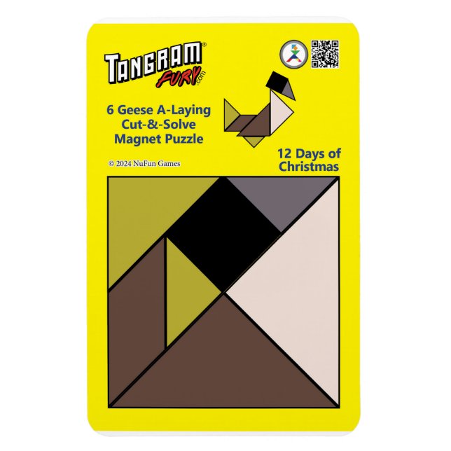 Tangram Magnet Puzzle - 6 Gänse A-Lay (Vertikal)