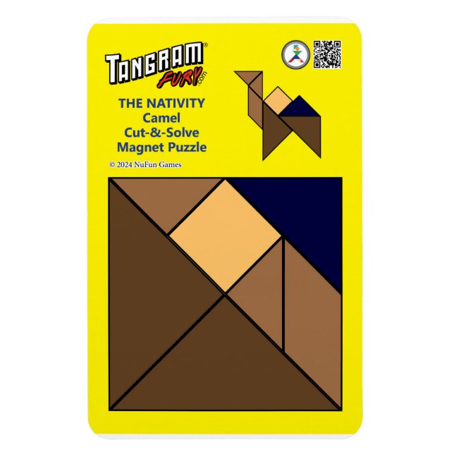 Tangram Nativity Magnet - Camel (Vertikal)