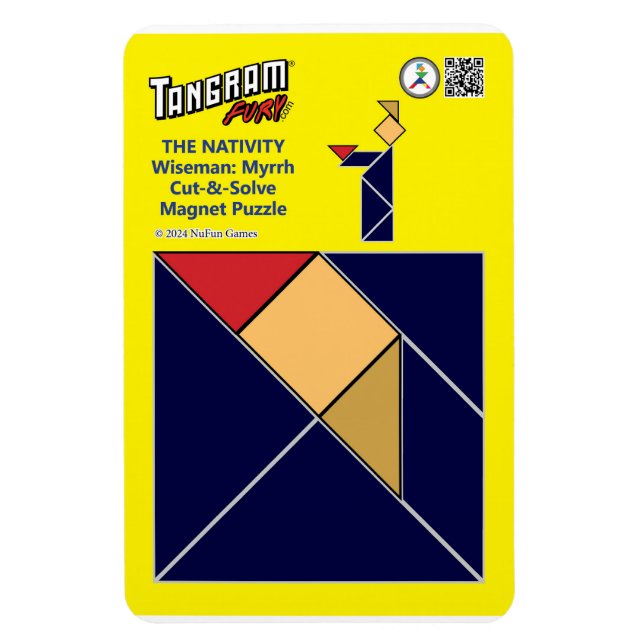 Tangram Nativity Magnet - Wiseman mit Myrrh (Vertikal)