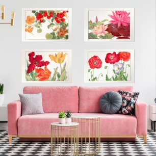 Tanigami Konan Vintag Blume Collection Bilderwand Sets