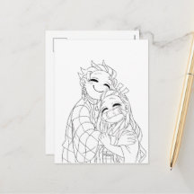 Tanjiro und Nezuko umarmen sich