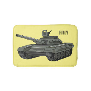 Tank-Cartoon-Abbildung Badematte