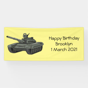 Tank-Cartoon-Abbildung Banner