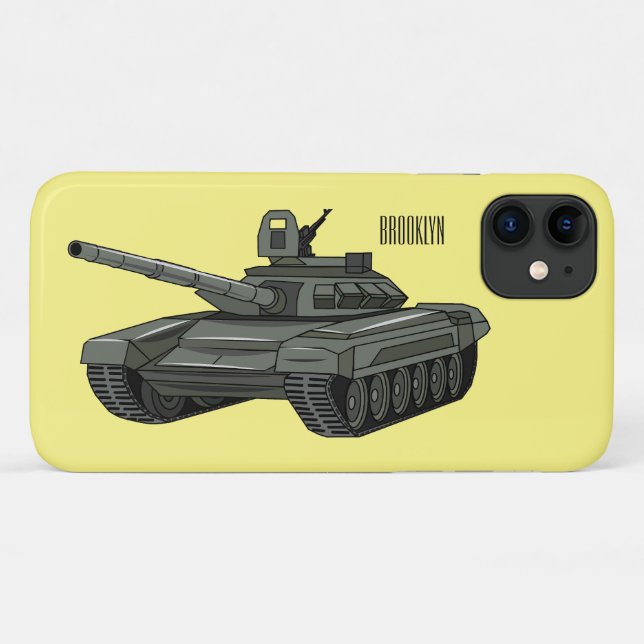 Tank-Cartoon-Abbildung Case-Mate iPhone Hülle (Rückseite (Horizontal))