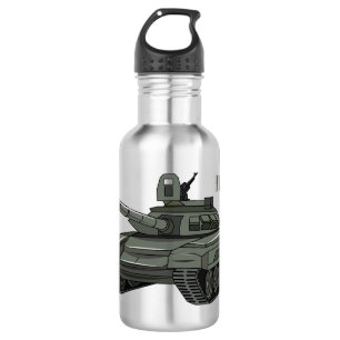 Tank-Cartoon-Abbildung Edelstahlflasche