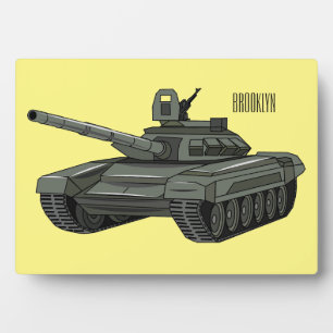 Tank-Cartoon-Abbildung Fotoplatte