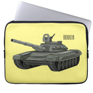 Tank-Cartoon-Abbildung Laptopschutzhülle