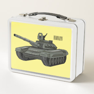 Tank-Cartoon-Abbildung Metall Brotdose