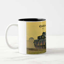 Tank Chieftain - Stolz auf die NATO-Tasse Zweifarbige Tasse