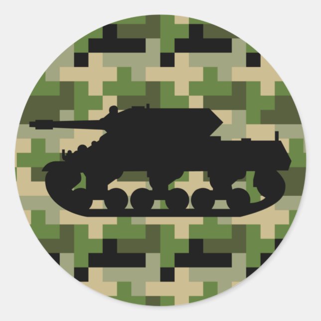 Tank Digital Camouflage Sticker (Vorderseite)