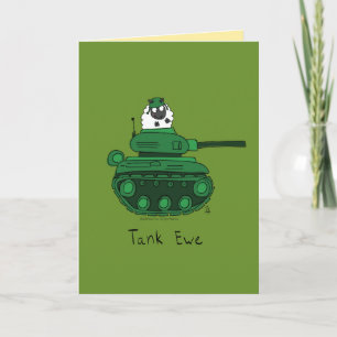 Tank Ewe - Merci Sheep Carte de voeux amusante