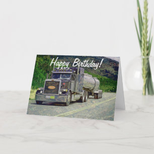 Tanker Truck Funny Trucker Birthday Cards Karte