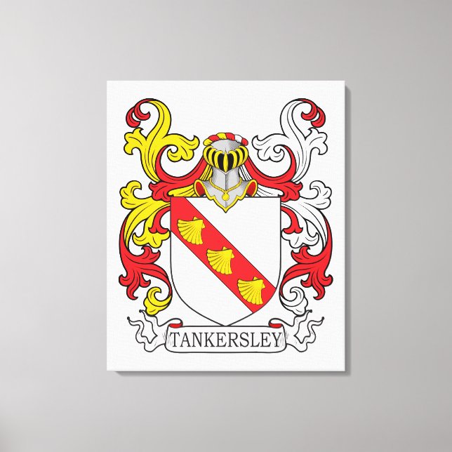 Tankersley-Familienwappen Leinwanddruck (Vorderseite)