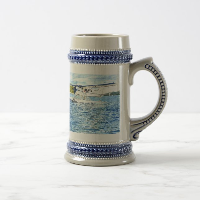 "Tanking herauf" Stein Bierglas (Rechts)