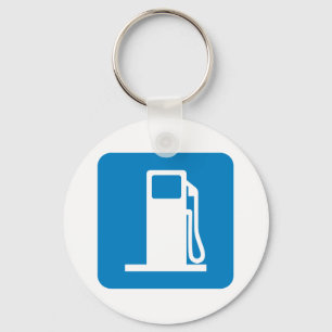 Tankstelle-Landstraßen-Zeichen Schlüsselanhänger