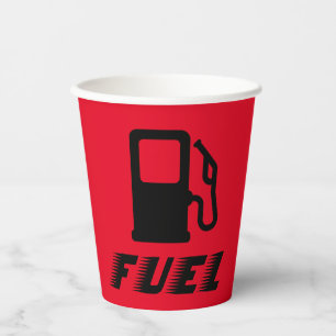 Tankstelle Red Fuel Race Car Pappbecher