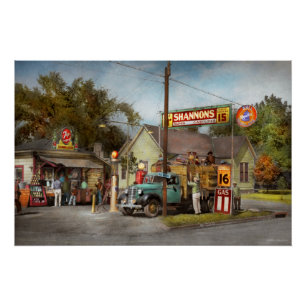 Tankstelle - Shannons Superbenzine 1939 Poster