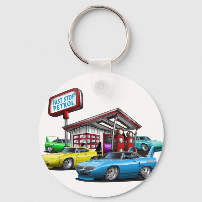 Tankstelle Superbird 1970 Schlüsselanhänger (Vorderseite)