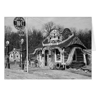 Tankstelle und Tourismuskabinen Vintag Missouri