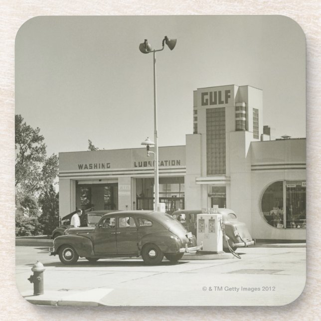 Tankstelle Untersetzer (Vorderseite)