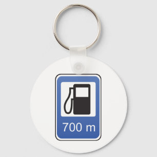 Tankstelle-Verkehrsschild-Schlüsselanhänger Schlüsselanhänger