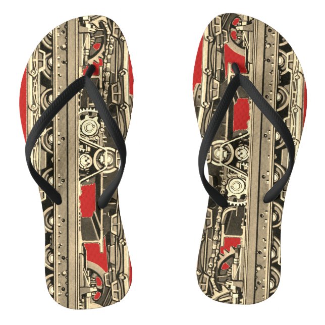 Tanktracks Dampfschienenkrananlage Flip Flops (Fußbett)
