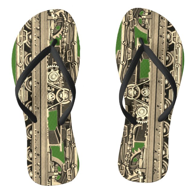 Tanktracks Dampfschienenkrananlage Flip Flops (Fußbett)