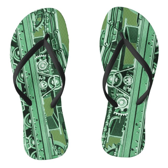 Tanktracks Dampfschienenkrananlage Flip Flops (Fußbett)
