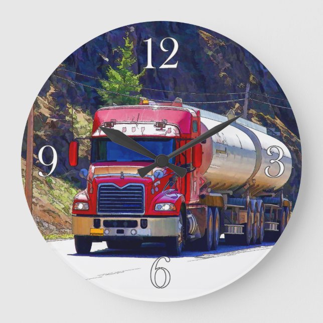 Tankwagen-Mauerwerk Große Wanduhr (Vorderseite)
