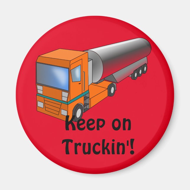 Tankwagen Schwertransporter für Kinder Magnet (Vorne)