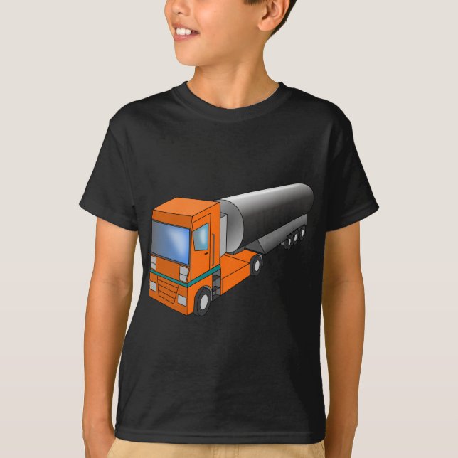 Tankwagen Schwertransporter für Kinder T-Shirt (Vorderseite)