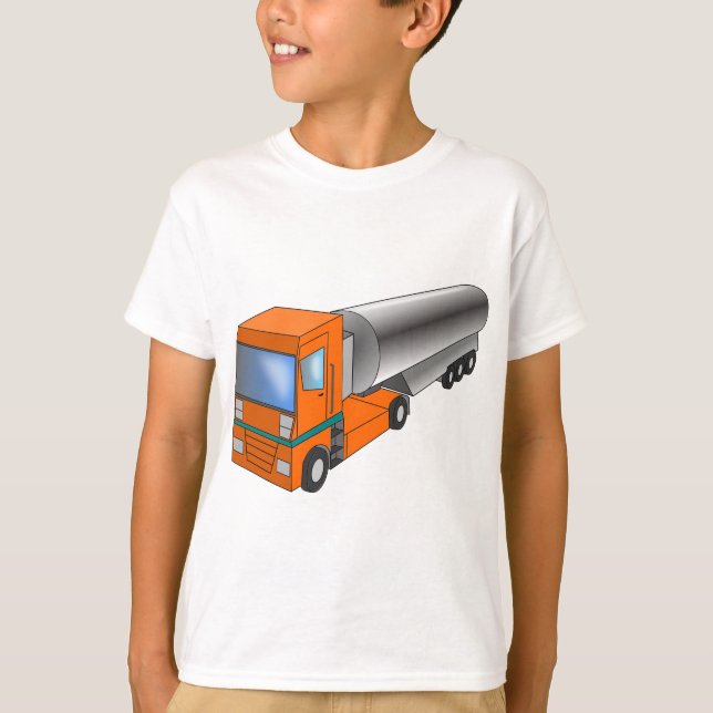 Tankwagen Schwertransporter für Kinder T-Shirt (Vorderseite)