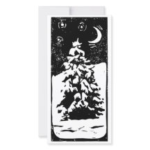Tanne Baum in Snowy Landschaft Lino Print