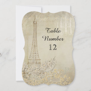 Tanné Tischnummerntafel Paris Parisianische Empfan