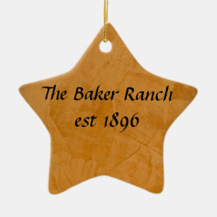 Tanned Leather Keramik Ornament