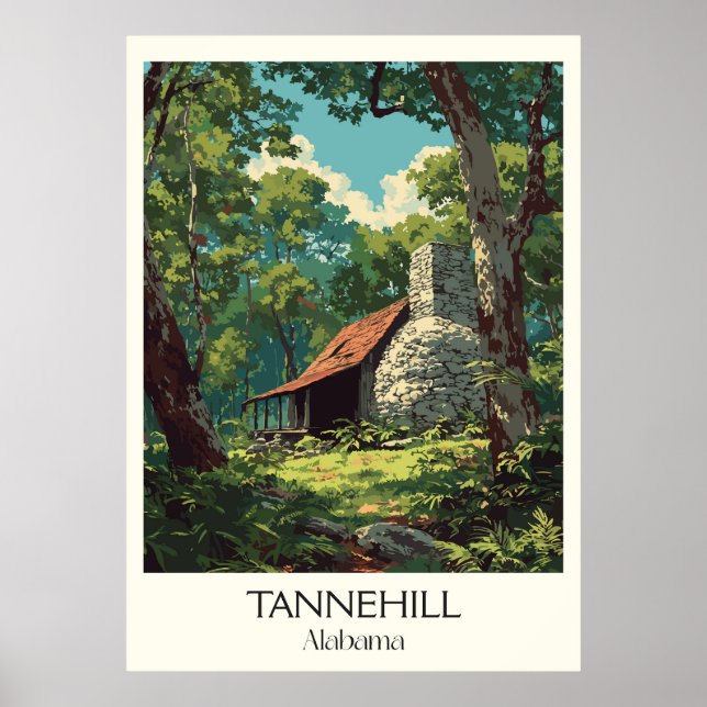 Tannehill Alabama Historic Furnace Poster (Vorne)