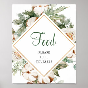 Tannen-Winter-Essen-Junggesellinnenabschied-Schild Poster