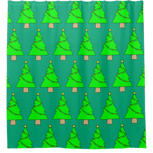 Tannenbaum Duschvorhang (Vorderseite)