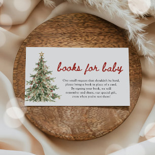 Tannenbaum Gingham Baby Shower Bücher für Baby Begleitkarte