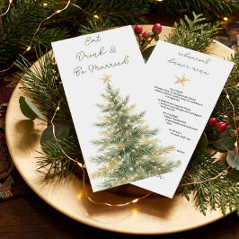 Tannenbaum Goldstern Probeessen-Menükarte Menükarte