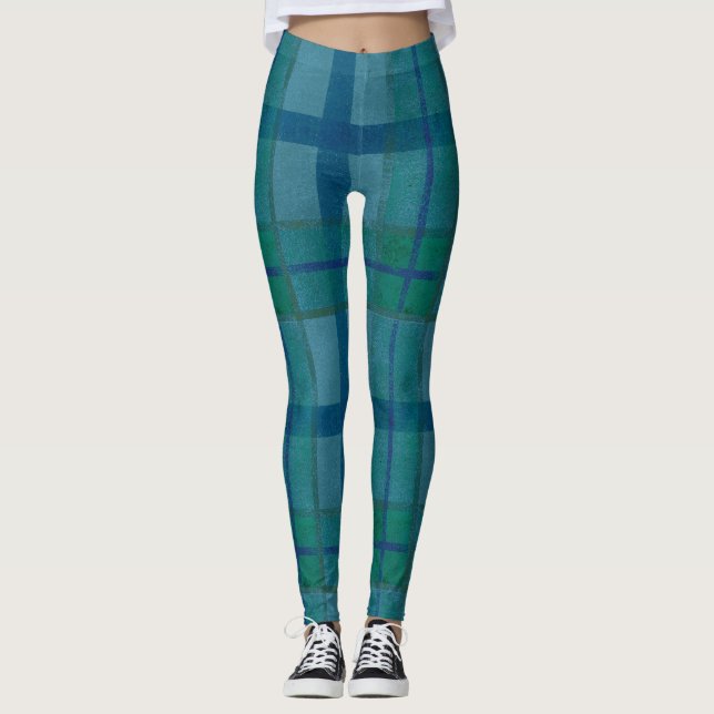 Tannenbaum Karo  Leggings (Vorderseite)