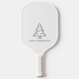 Tannenbaum Karo Rustikale Familienname Pickleball Schläger