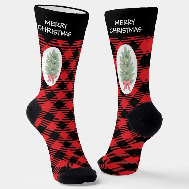Tannenbaum Karomuster Socken (Von Creator hochgeladen)