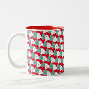 Tannenbaum-Keksteig selbstgemachter Mix Rot Zweifarbige Tasse