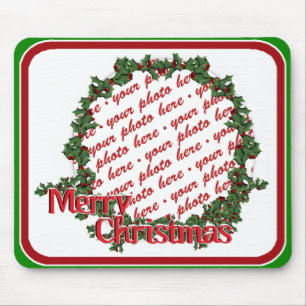 Tannenbaum-Kreis-Fotorahmen Mousepad