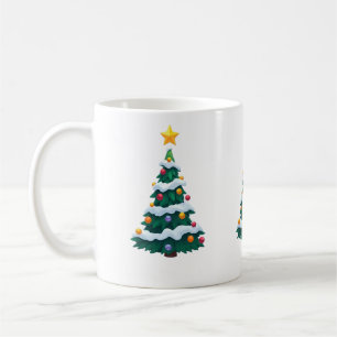 Tannenbaum mit Schneetasse Kaffeetasse
