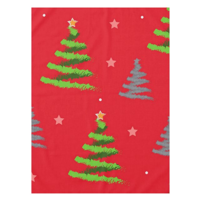 Tannenbaum-Muster Tischdecke (Vorderseite)