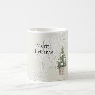 Tannenbaum-Schneeflocken-Deckenleiter Kaffeetasse
