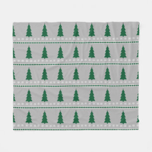 Tannenbaum- und Schneeflockenmuster, Fleecedecke